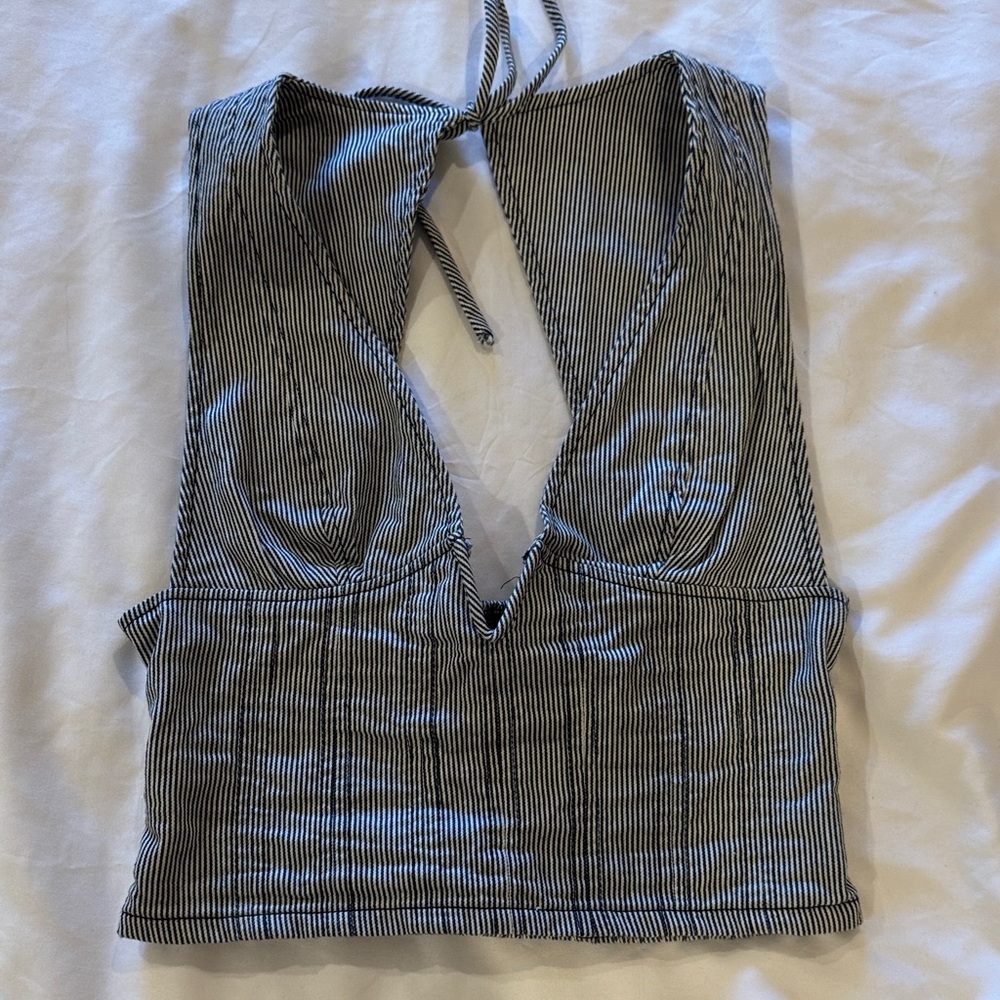 Free People Striped Crop Top